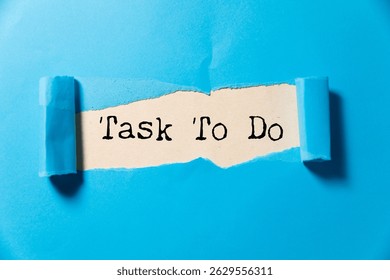 task to do text on torn paper.