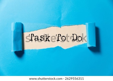 task to do text on torn paper.