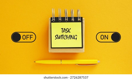 Task Switching Cost in Knowledge Work Concept - Cognitive Overload from Multitasking, Office Distractions, Time Management and Mental Fatigue in Modern Workplace