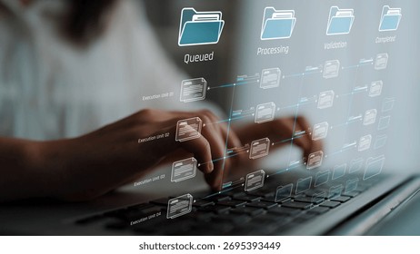 Task workflow system showing document progress through stages. Task tracking improves productivity, ensures visibility, task tracking supports planning, and task tracking manages status. Marrow