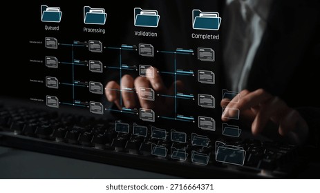 Task workflow system showing document progress through stages. Task tracking improves productivity, ensures visibility, task tracking supports planning, and task tracking manages status. Marrow