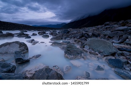 Tasman Lake Is A Proglacial Lake Formed By The Recent Retreat Of The Tasman Glacier In New Zealand