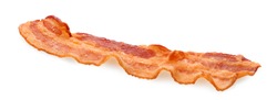 Tasty Bacon Slice, Isolated On White