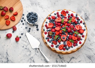 Tasty Berry Pie On Table