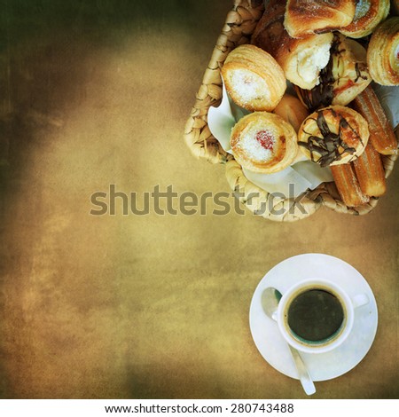 Similar – Image, Stock Photo cozy autumn breakfast on table in country house