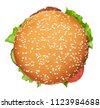 burger isolated top