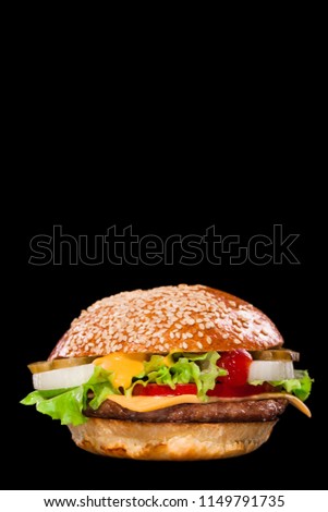 Image, Stock Photo fresh homemade burger Meat