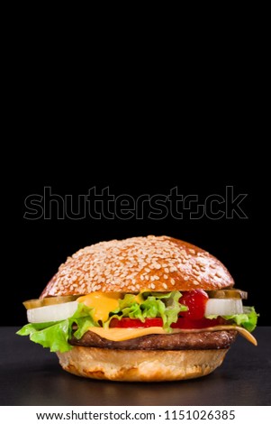 Similar – Image, Stock Photo fresh homemade burger Meat