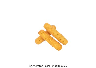 Tasty Cheese Sticks Isolated On White Background
