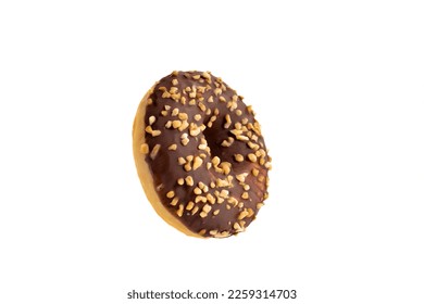 Tasty chocolate donut, isolated on white. High quality photo