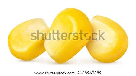Tasty corn seeds, isolated on white background