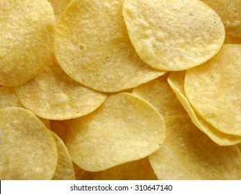 Potato Chips Stacked Layer Top View Stock Photo (Edit Now) 1825895189