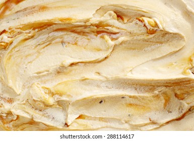 Tasty creamy Italian caramel ice cream full frame texture for advertising or summer themed food concepts