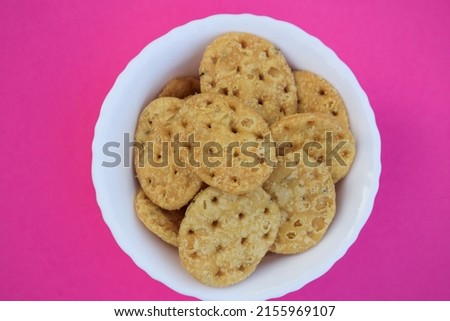 Tasty crispy Puri used for papdi chaat, bhel puri, Indian tea time nameek snacks eating plain as well. Made with flour, salt and deep fried