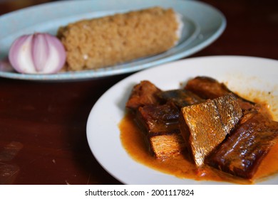 Tasty Dried Fish Curry With HD Photography