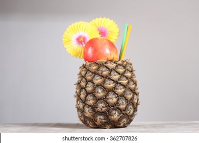 Tasty Drink In Pineapple