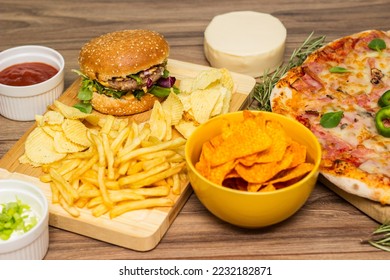 Tasty fast food on table - Powered by Shutterstock