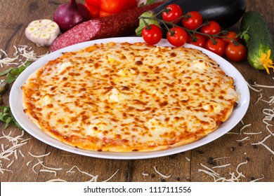 Tasty Four Cheese Pizza 