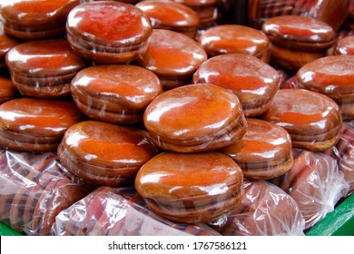 Tasty Gingerbread Cookies Sold By A Street Vendor In Bogota, Colombia