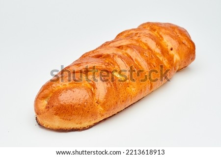 Tasty gluten-free white bread isolated on white background