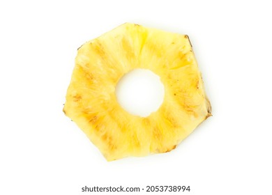 Tasty Grilled Pineapple Isolated On White Background.