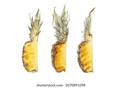 Tasty Grilled Pineapple Isolated On White Background.