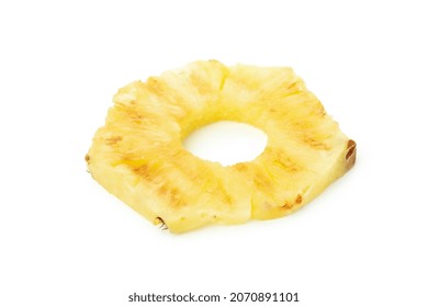 Tasty Grilled Pineapple Isolated On White Background.