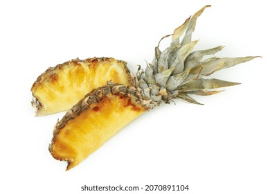 Tasty Grilled Pineapple Isolated On White Background.