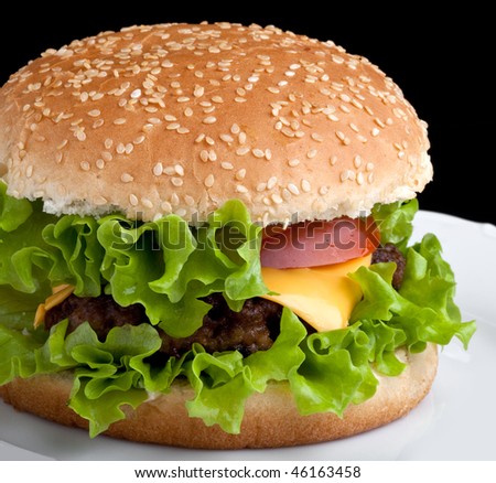 Similar – Image, Stock Photo fresh homemade burger Meat