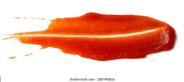 Tasty Ketchup Tomato Sauce Isolated Over White Background