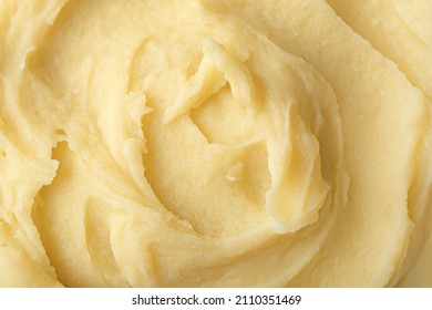 Tasty mashed potatoes as background, closeup - Shutterstock ID 2110351469