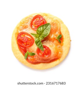 Tasty mini pizza on white background - Powered by Shutterstock