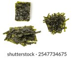 Tasty nori seaweed isolated on a white background. 