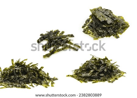 Tasty nori seaweed isolated on a white background. 