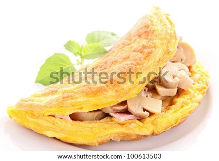 tasty omelette with mushroom