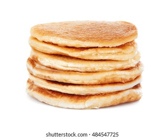 Tasty Pancakes Isolated On White