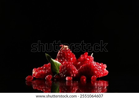 Similar – juicy red currants in a zinc cup