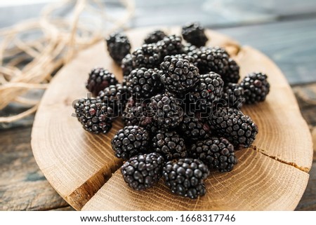 tasty ripe sweet healthy blackberry