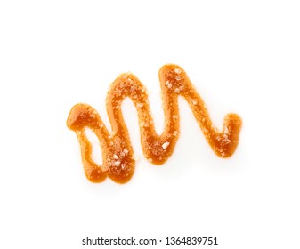 Tasty Salted Caramel On White Background