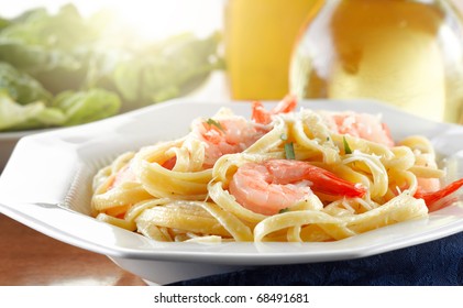 Tasty Shrimp Fettuccine Alfredo