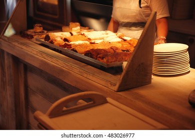 Tasty strudels in a cafe - Shutterstock ID 483026977