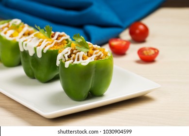 Tasty Stuffed Capsicum. 