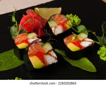 Tasty Sushi Rolls Without Rice Salmon Stock Photo 2183202865 | Shutterstock