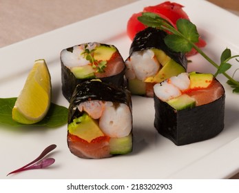 Tasty Sushi Rolls Without Rice Salmon Stock Photo 2183202903 | Shutterstock