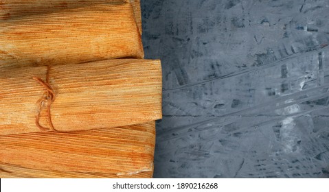 Tasty Tamales In An Overhead Shot