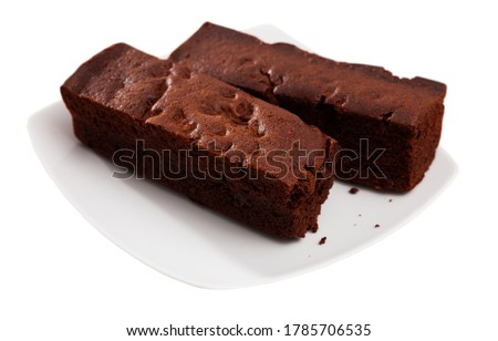 Similar – Image, Stock Photo Chocolate brownie pieces on wooden background