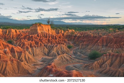 Tatacoa Wüste roten Felsformationen mit Kactus neiva villavieja colombia
