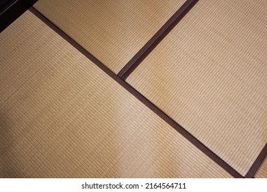Tatami, Japanese traditional matting. Tatami mat texture background with top view.