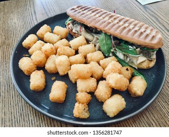 Tater Tots And Sandwich