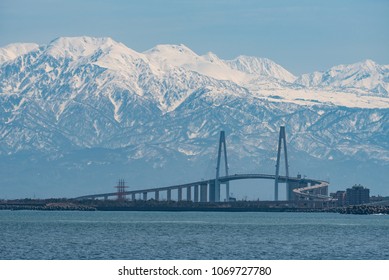 Tateyama Mountain Range And Toyama Bay